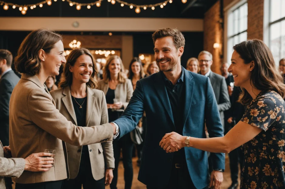 Interação com convidados em eventos