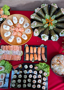 Temakis e niguiris frescos para eventos em São Paulo